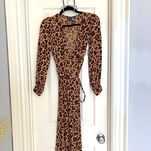 GAP animal print wrap dress